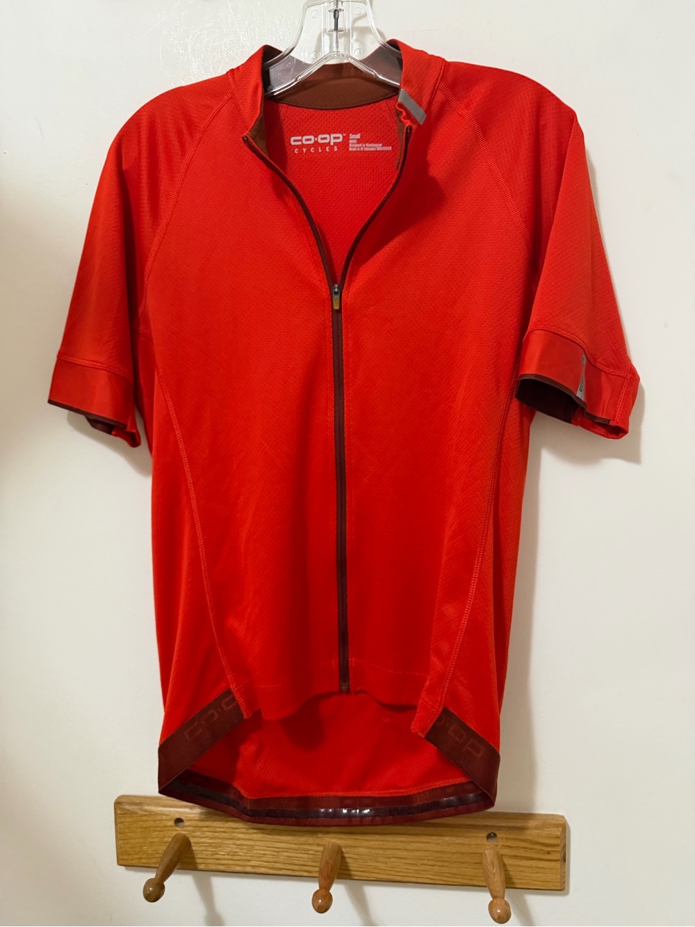 CO-OP Bright Red Cycling Jersey Men’s Full-Zip Size Small